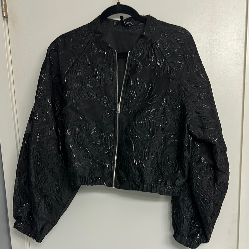 Vero Moda Black Textured Bomber Jacket